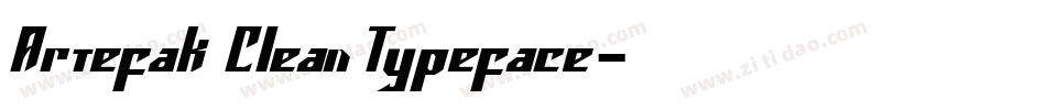 Artefak Clean Typeface字体转换